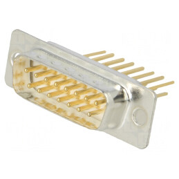 Conector D-Sub 15 PIN Soclu Tată PCB Angulat THT | Electronic-mag.ro | Componente Electronice