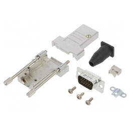 Conector D-Sub HD 15 Pin Tată Lipire Gold 11,5mm | Electronic-mag.ro | Componente Electronice