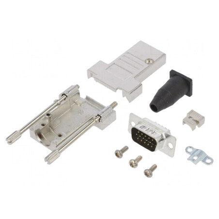 Conector D-Sub HD 15 Pin Tată Lipire Gold 11,5mm | Electronic-mag.ro | Componente Electronice