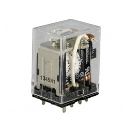 Releu Electromagnetic DPDT 24VDC 10A | Electronic-mag.ro | Componente Electronice