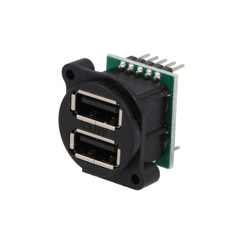 Soclu USB A pentru Panou cu Șuruburi și Pini Dubli | Electronic-mag.ro | Componente Electronice