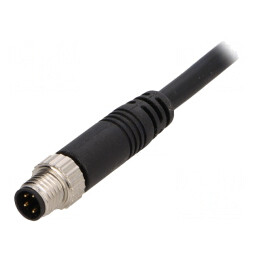 Conector M8 2m tată 4 pini drept cu cabluri | Electronic-mag.ro | Componente Electronice