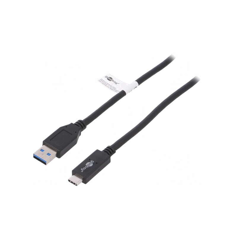 Cablu USB 3.1 A la C 1m Negru 10Gbps | Electronic-mag.ro | Componente Electronice