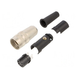 Mufă Mamă M16 5 PIN pentru Lipire pe Cablu | Electronic-mag.ro | Componente Electronice
