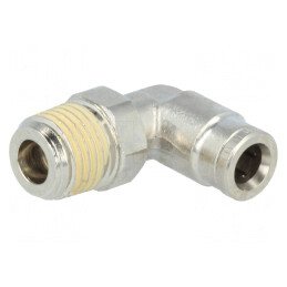 Racord Push-in Unghi Alamă Nichelată BSP 1/4" | Electronic-mag.ro | Componente Electronice