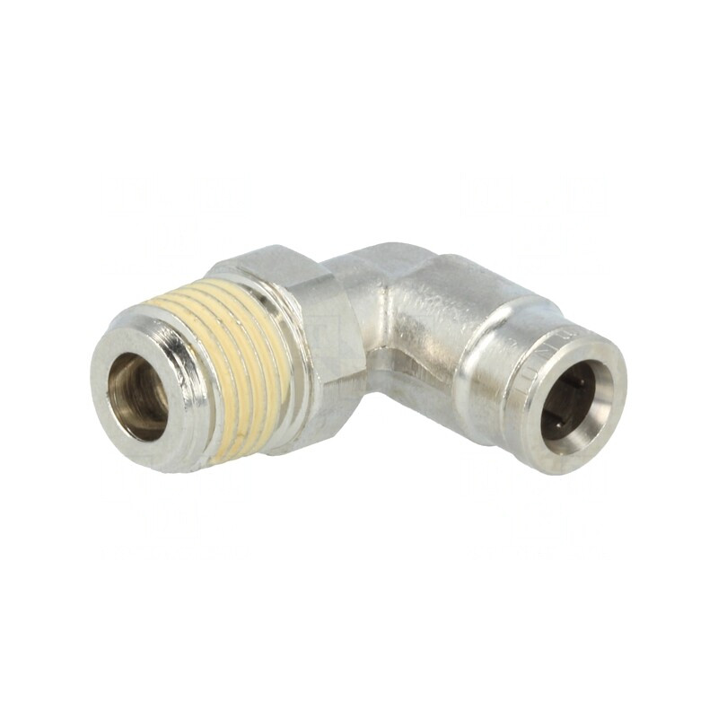 Racord Push-in Unghi Alamă Nichelată BSP 1/4" | Electronic-mag.ro | Componente Electronice