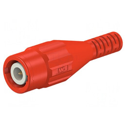 Conector BNC soclu roșu crimpat mamă | Electronic-mag.ro | Componente Electronice