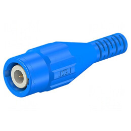 Conector BNC Mamă Albastru Crimpat 5-40°C | Electronic-mag.ro | Componente Electronice