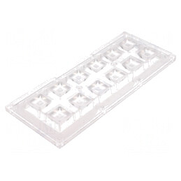Lentilă LED Transparentă Dreptunghiulară 50-67° 11.4mm | Electronic-mag.ro | Componente Electronice