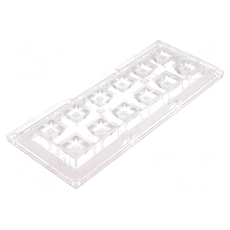 Lentilă LED Transparentă Dreptunghiulară 50-67° 11.4mm | Electronic-mag.ro | Componente Electronice