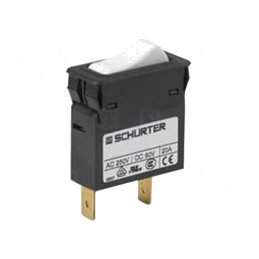 Întrerupător de Supracurent 20A SPST 240VAC 32VDC | Electronic-mag.ro | Componente Electronice
