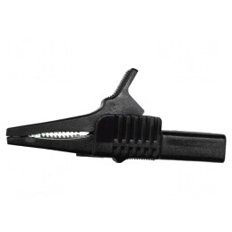 Bornă crocodil neagră 30A 1kV 19mm | Electronic-mag.ro | Componente Electronice