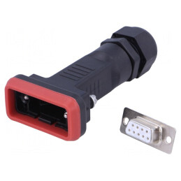 Conector D-Sub 9 PIN Mamă Lipire Gold Flash | Electronic-mag.ro | Componente Electronice
