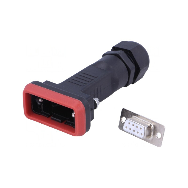 Conector D-Sub 9 PIN Mamă Lipire Gold Flash | Electronic-mag.ro | Componente Electronice