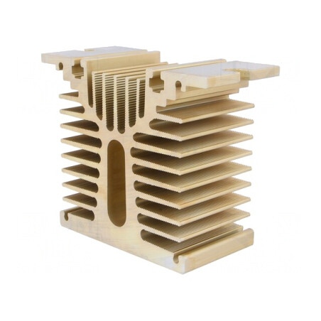 Radiator Aluminiu Extrudat Auriu 45x100x81mm | Electronic-mag.ro | Componente Electronice