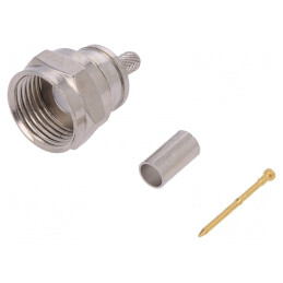 Mufă F Tată Drept 75Ω pentru Cabluri 3GHz | Electronic-mag.ro | Componente Electronice