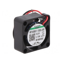 Ventilator: DC; axial; 5VDC; 20x20x8mm; 2,7m3/h; 23dBA; Vapo; 28AWG