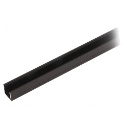 Profil Aluminiu Negru 2m pentru Module LED SMART10 | Electronic-mag.ro | Componente Electronice