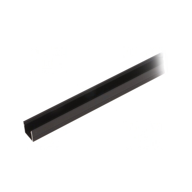 Profil Aluminiu Negru 2m pentru Module LED SMART10 | Electronic-mag.ro | Componente Electronice