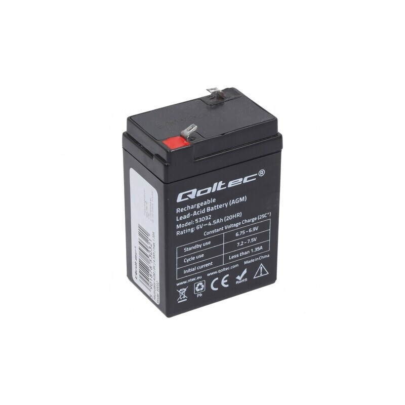 Baterie Plumb-Acid 6V 4.5Ah AGM Fără Întreținere | Electronic-mag.ro | Componente Electronice Baterie Plumb-Acid 6V 4.5Ah AGM Fără Întreținere | Electronic-mag.ro | Componente Electronice
