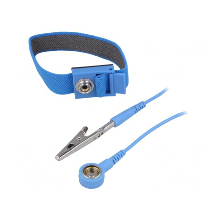 Brățară ESD Antialergică Albastră | Electronic-mag.ro | Componente Electronice