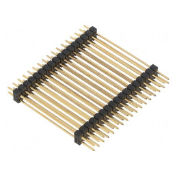 Şir pini 2x17 2,54mm aurit THT | Electronic-mag.ro | Componente Electronice