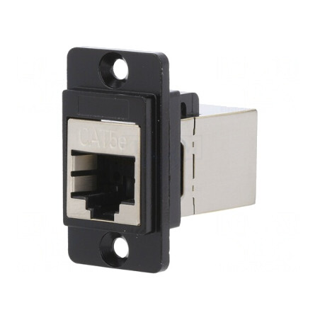 Adaptor DUALSLIM Cat 5e Ecranat 8p8c 29mm | Electronic-mag.ro | Componente Electronice