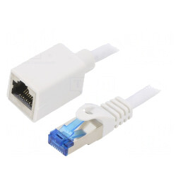 Prelungitor RJ45 Cat6a S/FTP Alb 3m Aurit | Electronic-mag.ro | Componente Electronice
