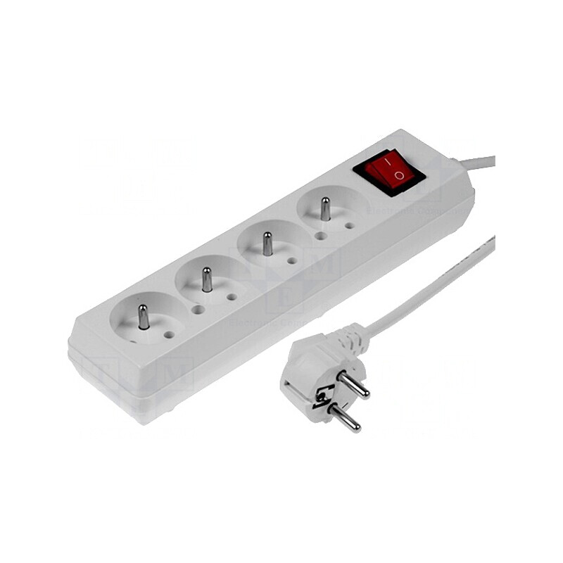 Prelungitor 4 Prize Alb 1.5m 16A | Electronic-mag.ro | Componente Electronice