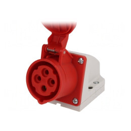 Conector Alimentare AC Trifazat 16A 400V IP44 Soclu Mamă | Electronic-mag.ro | Componente Electronice