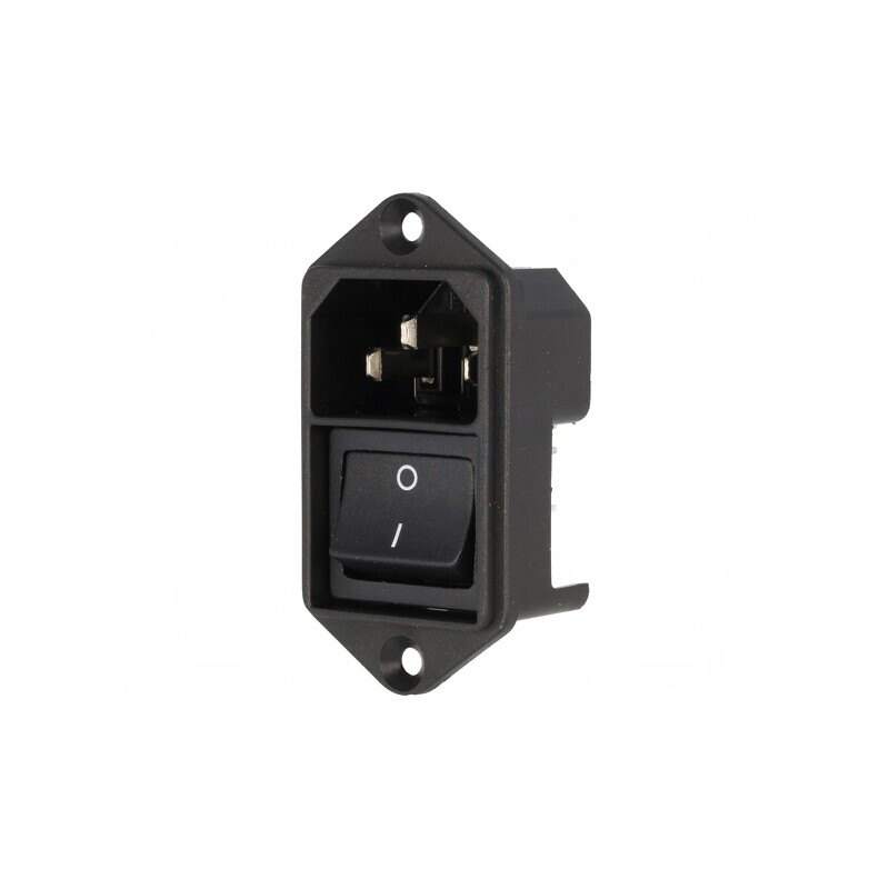 Conector Alimentare AC 10A 250VAC IEC 60320 KEB2 | Electronic-mag.ro | Componente Electronice