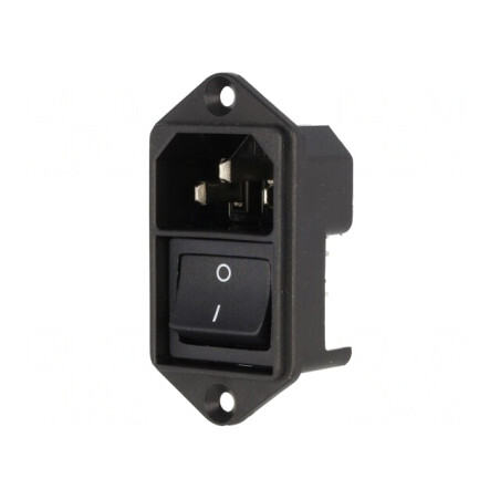 Conector Alimentare AC 10A 250VAC IEC 60320 KEB2 | Electronic-mag.ro | Componente Electronice