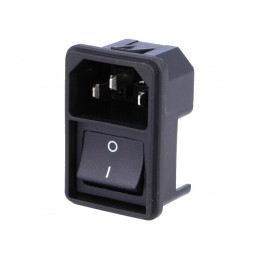 Conector Alimentare AC Soclu Tată 10A 250VAC | Electronic-mag.ro | Componente Electronice