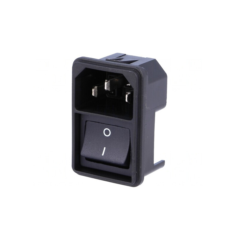 Conector Alimentare AC Soclu Tată 10A 250VAC | Electronic-mag.ro | Componente Electronice