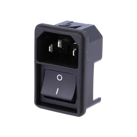Conector Alimentare AC Soclu Tată 10A 250VAC | Electronic-mag.ro | Componente Electronice