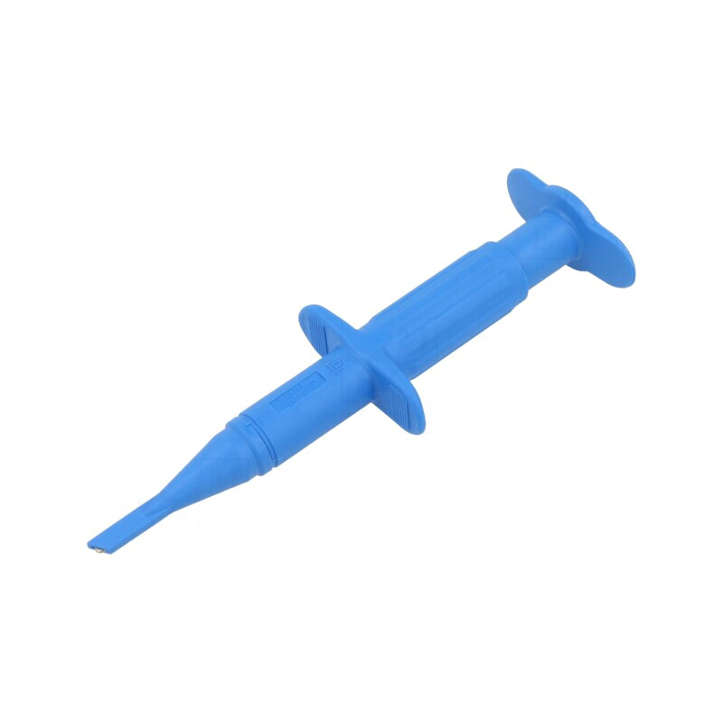 Clips de măsurare cu cârlig albastru 1kV 4mm | Electronic-mag.ro | Componente Electronice