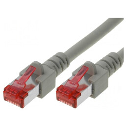 Patch cord S/FTP Cat6 LSZH Gri 3m 27AWG