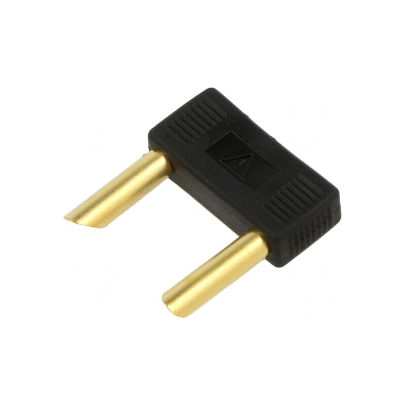 Punte Stacabilă Banană 4mm Priză Dublă 24A Neagră | Electronic-mag.ro | Componente Electronice