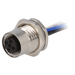 Soclu M12 4 PIN mamă Ethernet IP67 250V | Electronic-mag.ro | Componente Electronice