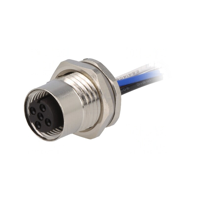 Soclu M12 4 PIN mamă Ethernet IP67 250V | Electronic-mag.ro | Componente Electronice