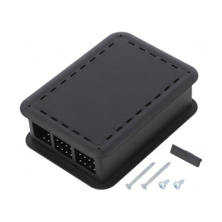 Carcasă neagră pentru Raspberry Pi 4 B | Electronic-mag.ro | Componente Electronice