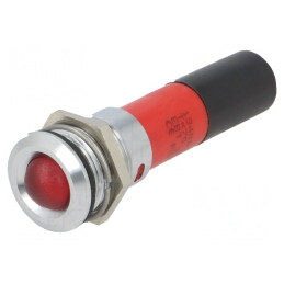 Lampă de control LED roșie 230V 16mm
