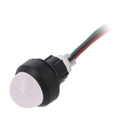 Lampă LED Control Roșu/Verde 230V 13mm Plastic
