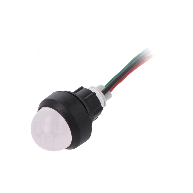 Lampă LED Control Roșu/Verde 230V 13mm Plastic | Electronic-mag.ro | Componente Electronice