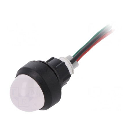 Lampă LED Control Roșu/Verde 230V 13mm Plastic | Electronic-mag.ro | Componente Electronice