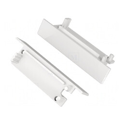 Obturator Alb pentru Profile LED 20 buc FLAT8 | Electronic-mag.ro | Componente Electronice