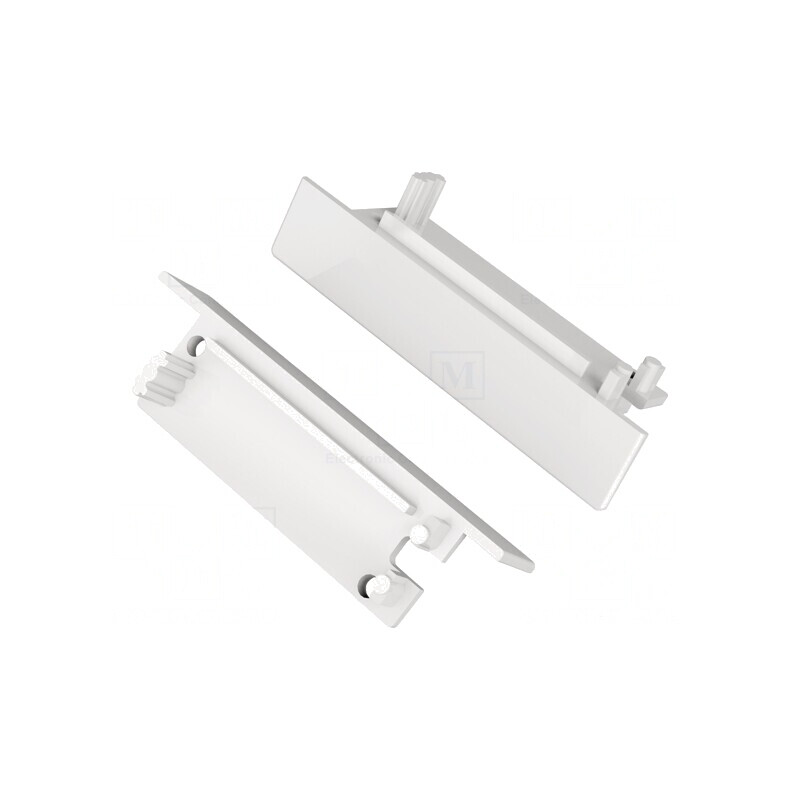 Obturator Alb pentru Profile LED 20 buc FLAT8 | Electronic-mag.ro | Componente Electronice