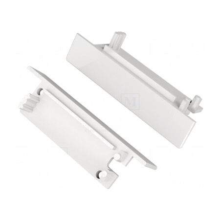 Obturator Alb pentru Profile LED 20 buc FLAT8 | Electronic-mag.ro | Componente Electronice