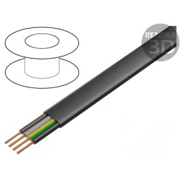 Cablu NEO-Flach NGFLGOU 4G1.5mm2 Cu 300V/500V