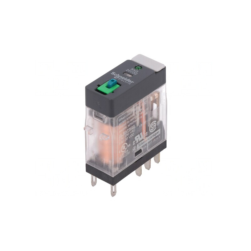 Releu Electromagnetic DPDT 24VDC 5A cu Soclu | Electronic-mag.ro | Componente Electronice